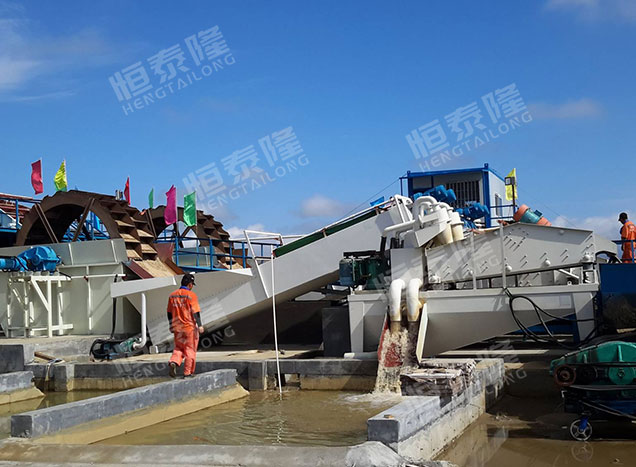 Spiral sand washing machine