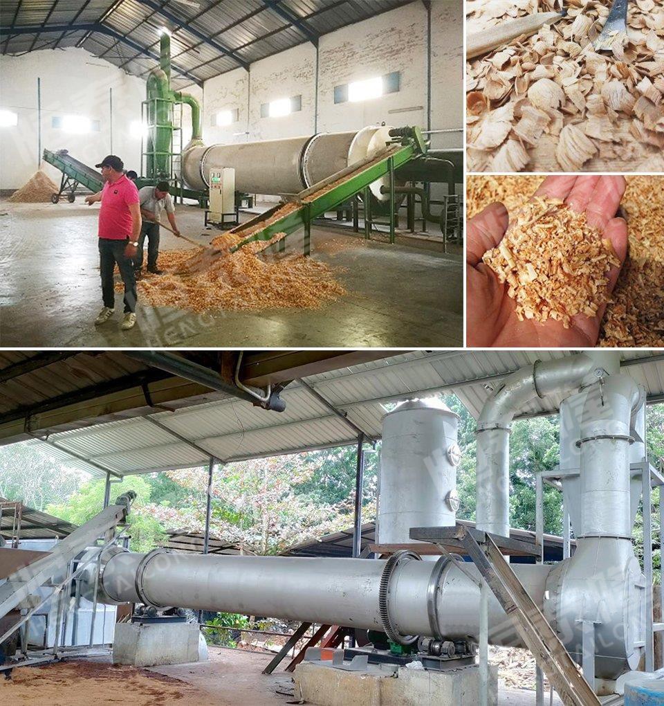 Good quality woodchip sawdust bagasse rice husk biomass rotary dryer machine for sale