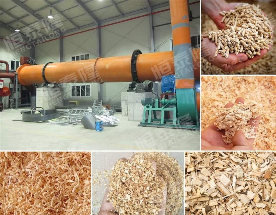 Good quality woodchip sawdust bagasse rice husk biomass rotary dryer machine for sale