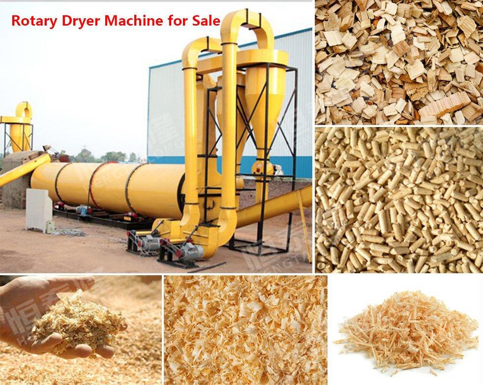 Good quality woodchip sawdust bagasse rice husk biomass rotary dryer machine for sale