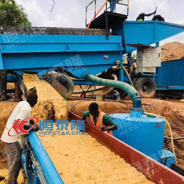 Alluvial Tantalum Gold Ore Processing Trommel Gold Mining Wash Machine